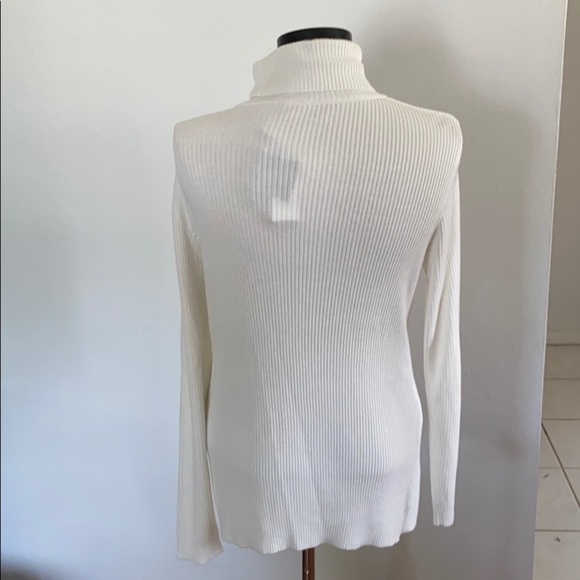 NWT Tahari Cashmere Blend Ribbed Turtleneck Swtr - Picture 3 of 7